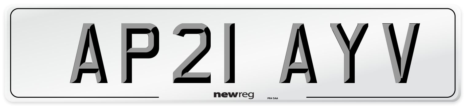 AP21 AYV Number Plate from New Reg
